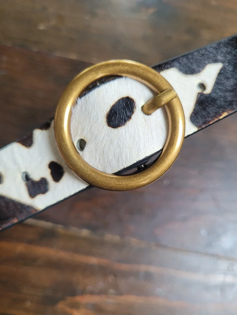 Urban Outfitters Cow Belt Brown White Women's Small